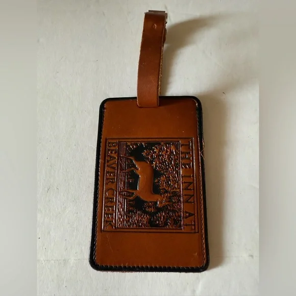 Vintage The Inn At Beaver Creek Leather Luggage Tag Hotel Motel Resort - Picture 2 of 7